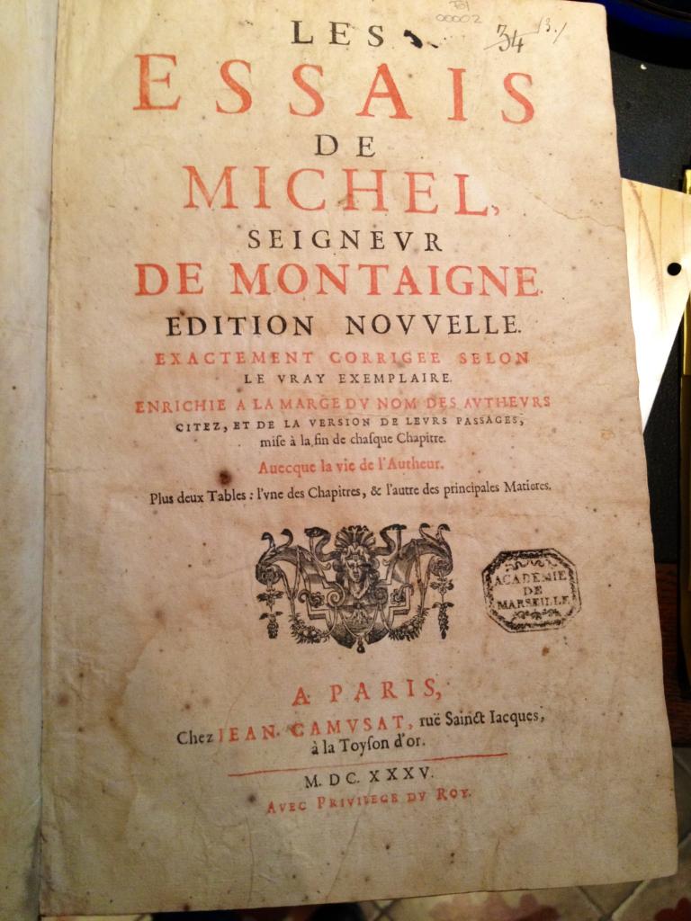 Les essais de Montaigne, 1635