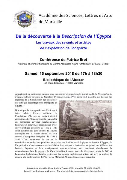20180915 conference de la decouverte a la description de l egypte
